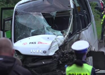 Zmarł kierowca autobusu PKS, który zderzył się z tirem w Konotopie