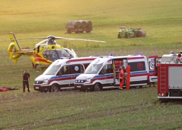 Wypadek paralotni w Sumowie: dwie osoby ranne